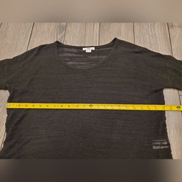 Helmut Lang destroyed boucle high low split hem knit oversized pullover sweater - Picture 4 of 6